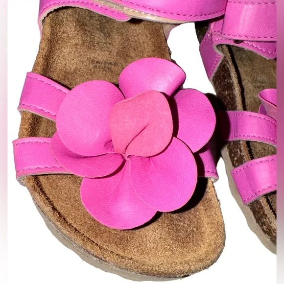 GIULIA PALAI PINK flower sandals toddler Girl’s shoes size 9 9.5 euro 26 - Picture 5 of 12